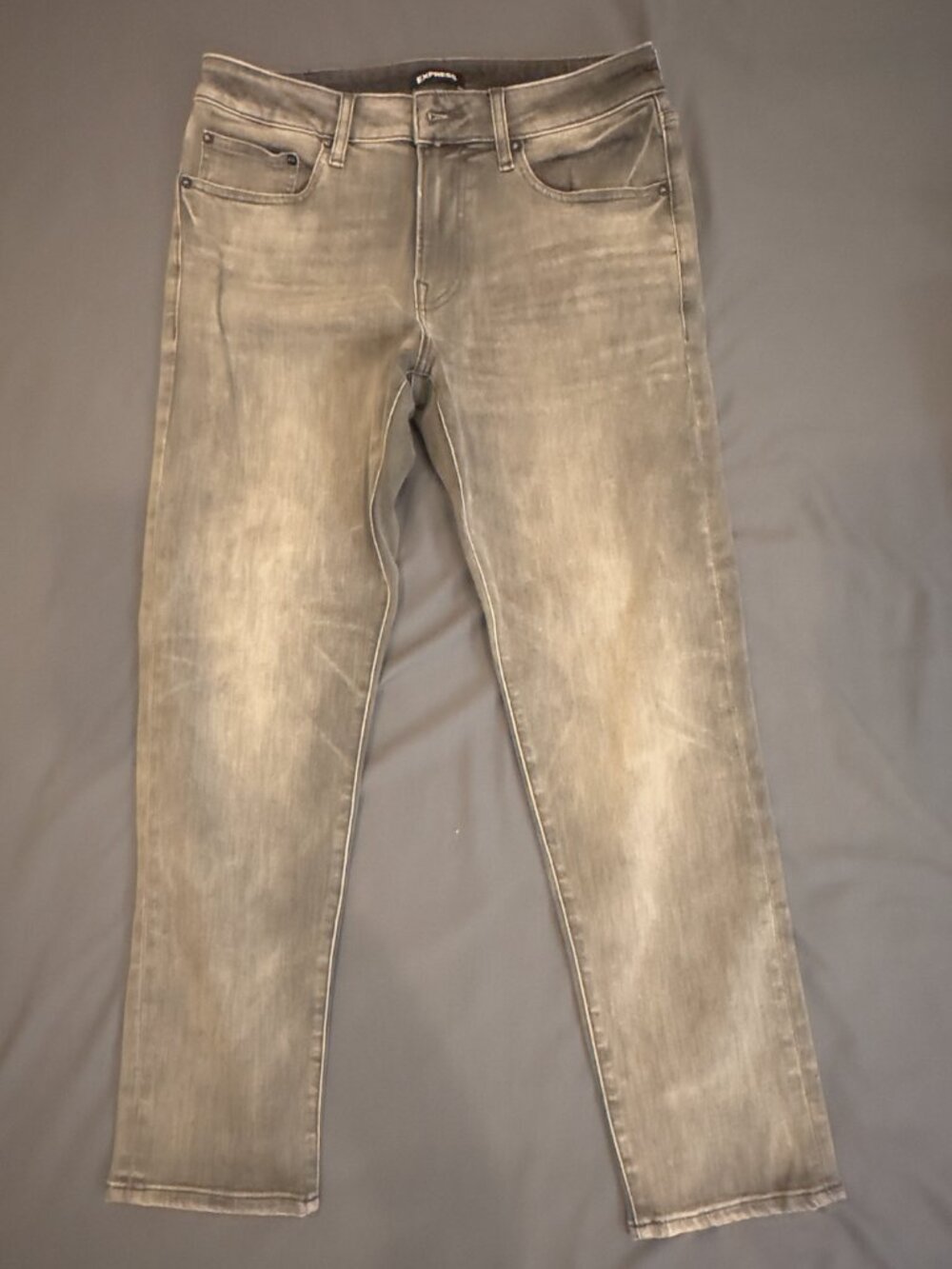 Athletic Tapered Slim Gray Temp Control Hyper Stretch Jeans